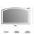 60 in. W x 36 in. H Arch Metal Framed LED Bathroom Vanity Mirror-2012296113