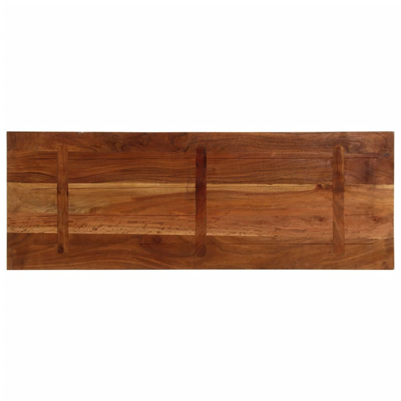 Table Top 50x2.5 Cm Square Solid Wood Reclaimed, 2.5cm H x 140cm W x 50cm D