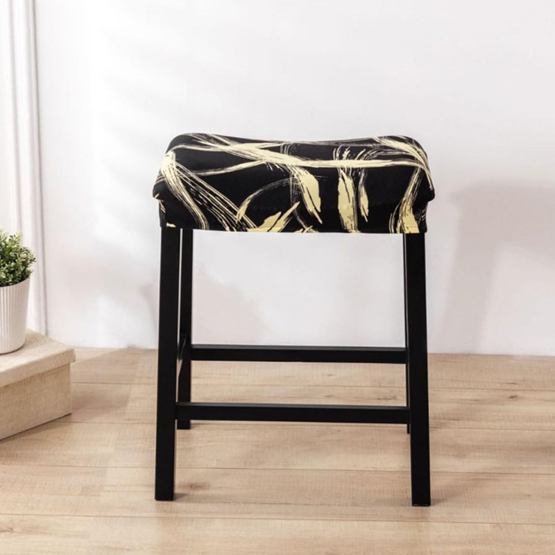 Bar Stool Cover Rectangle Set Of 4 Printed Stretch Counter Height Bar Stools Slipcovers Saddle Stool Slipcover Bench Seat Protector Backless Bar Stools Covers For Kitchen Counter