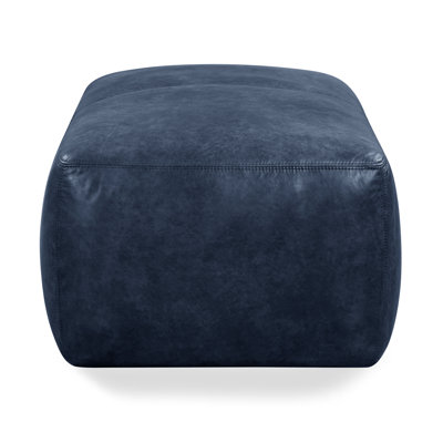 Denver Full-Grain Genuine Italian Leather Ottoman