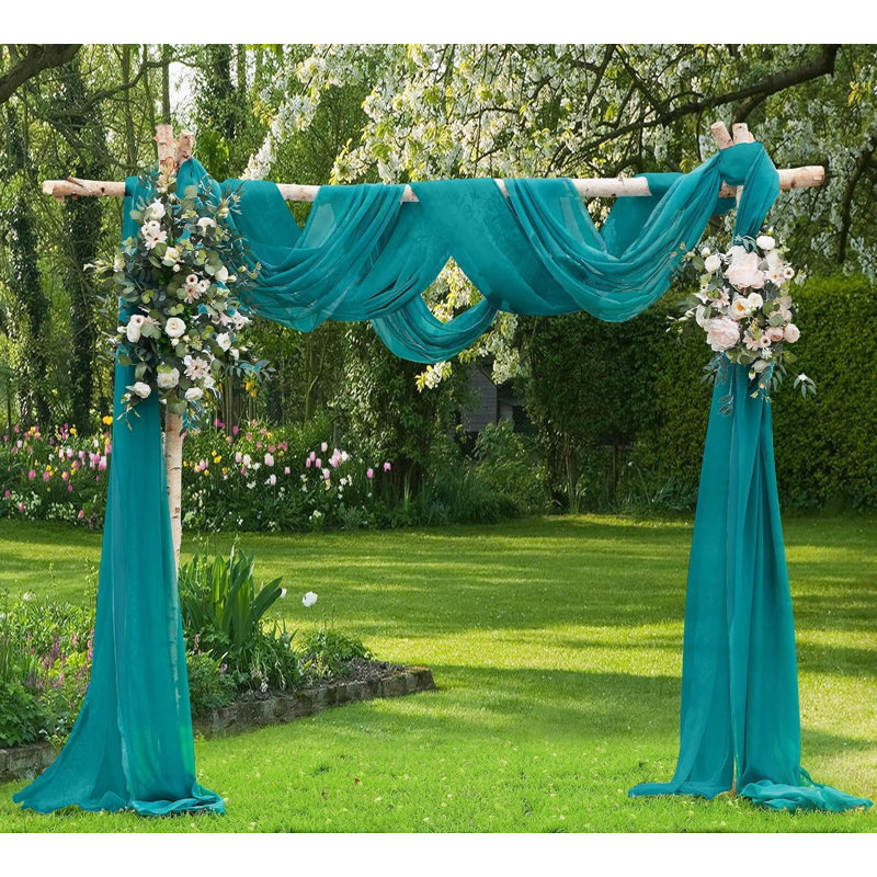 Ensemble de rideaux de mariage pour arche ou toile de fond de mariage, H 360 po x l 55 po, Sarcelle