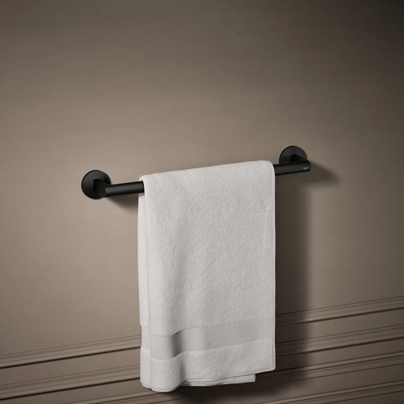 Components Towel Bar, Matte Black, 18"W
