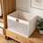 Linen Closet Organizers and Storage Bins with Mesh Window, Foldable Basket for Shelves, 11 x 11 x 11 Inch Beige Set of 4 for Clothes Towels Toys-1995359109-1995359105