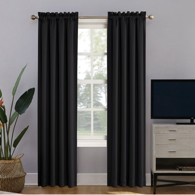 Sun Zero Oslo Theatre Grade Extreme 100% Blackout Rod Pocket Curtain Panel