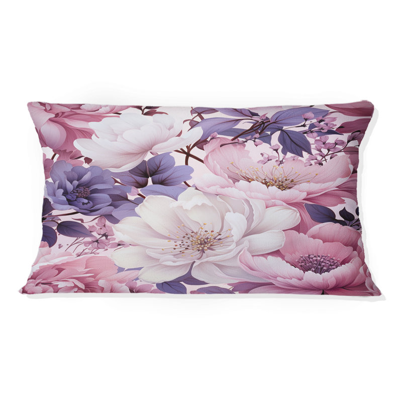 Motif botanique printanier fleurs mauves III - imprimé floral