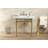 Kingston Brass Dreyden 36-Inch Carrara Marble Console Sink with Stainless Steel Legs (8-Inch, 3-Hole)-79100610