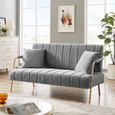 Mercer41 Rachell Vegan Leather Chaise Lounge | Wayfair