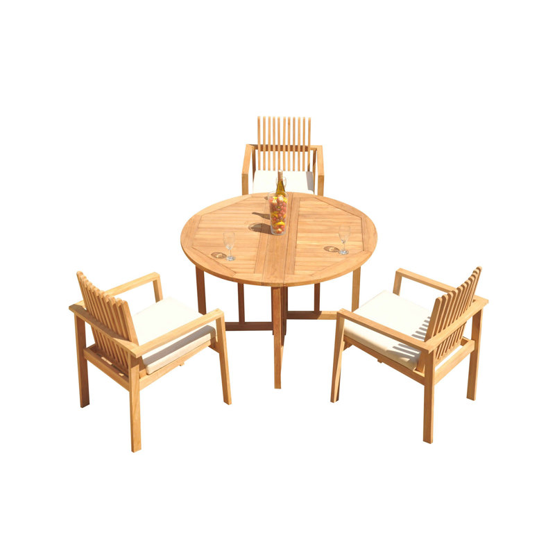Ensemble de salle à manger 52 po, 4 Pieces: Table, 3 Chairs