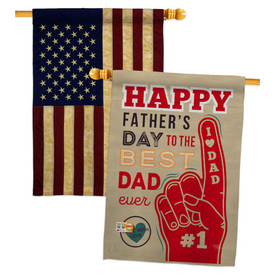 Drapeau de maison décoratif à 2 côtés en polyester / mélange de polyester 40 x 28 po