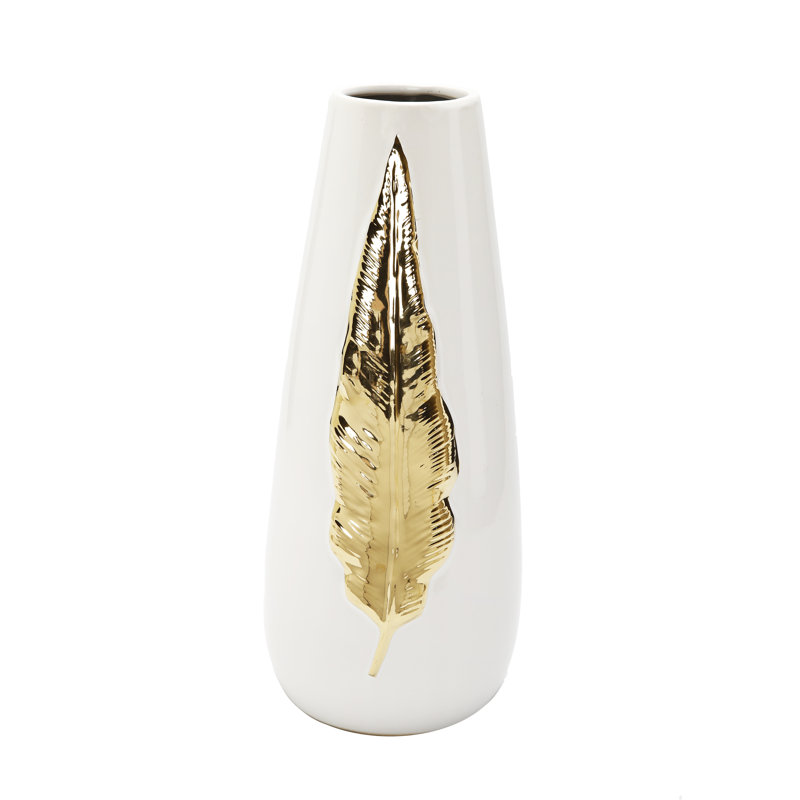 Chor Ceramic / Porcelain Table Vase, 12" H x 3" W x 3" D