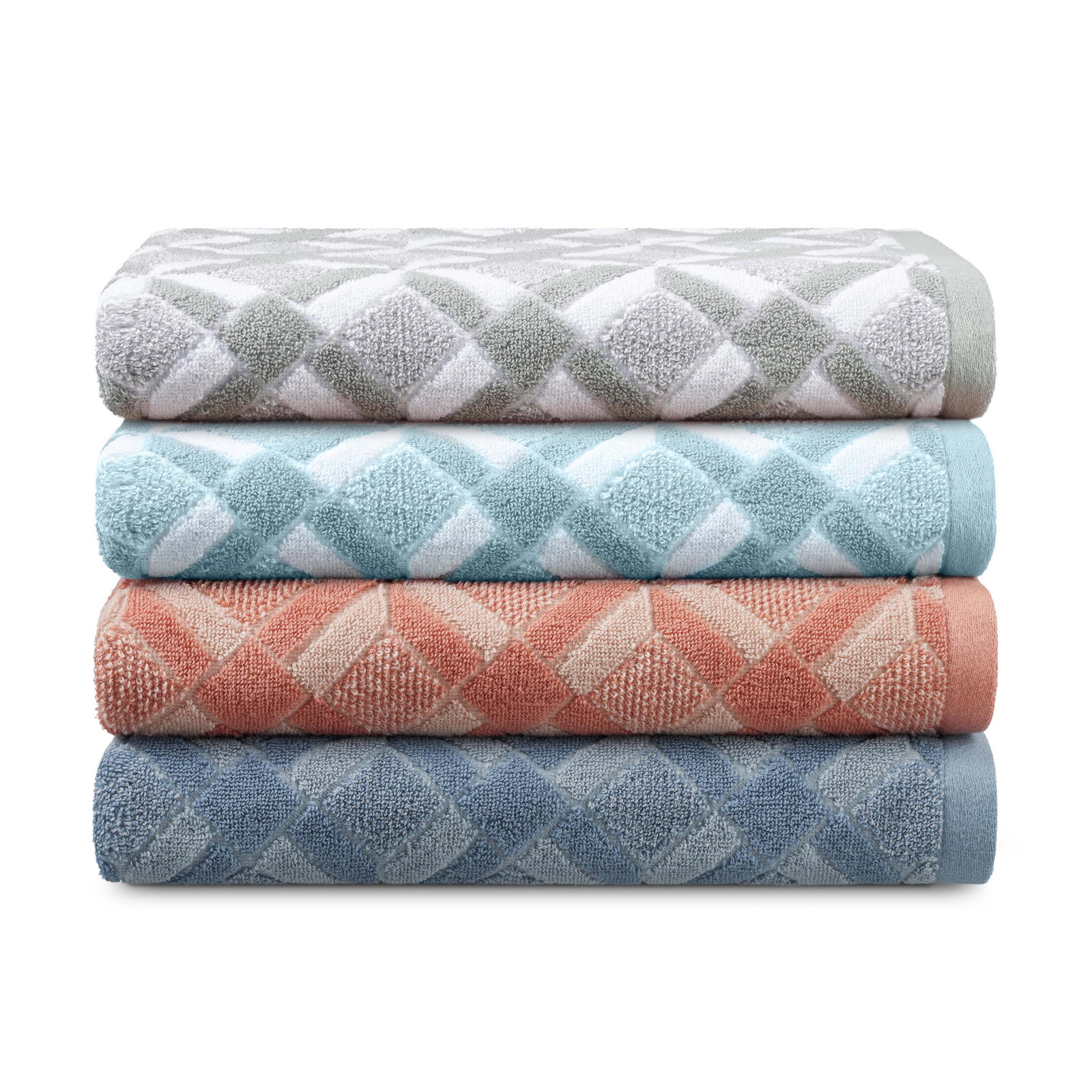 Branden Bath Towel, Geo Clay
