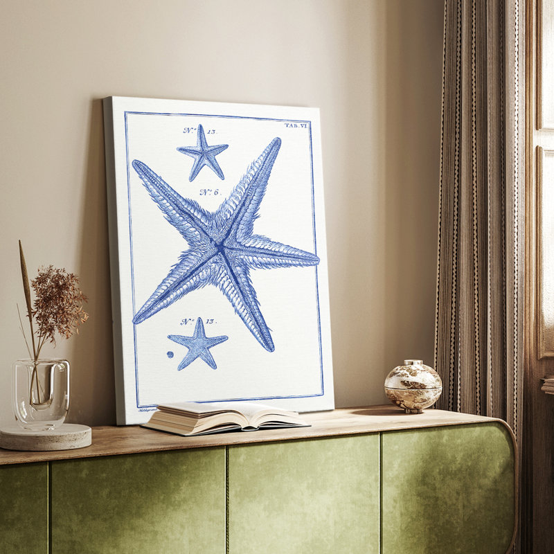 Blue Sea Stars III - galerie Cavas sur mesure, H 18 po x l 12 po