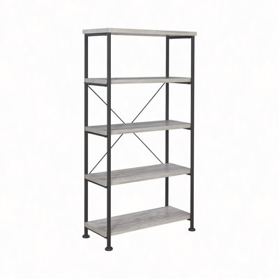 4-Shelf Bookcase With Metal Frame