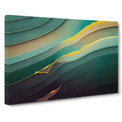 Modern Audio Soundwave Art Vol.5 Abstract - Wrapped Canvas