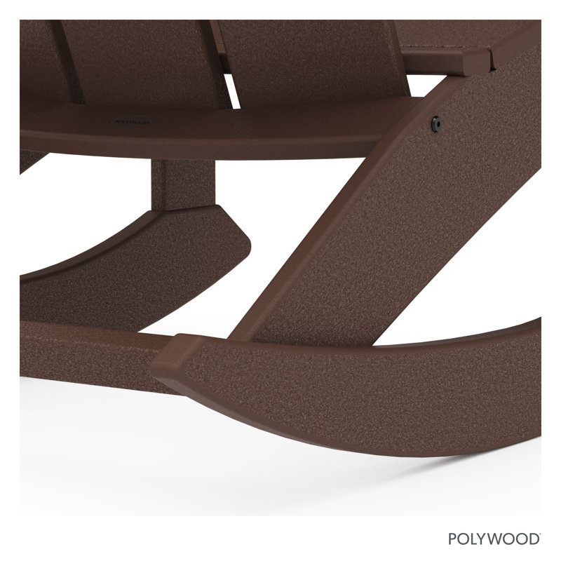 POLYWOOD Modern Adirondack Rocker, Mahogany