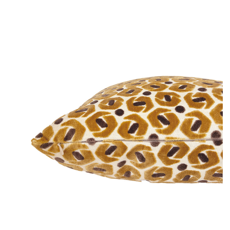 Housse de coussin en velours Broken Rings, Carré 20 po, Doré