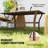 Outdoor Coffee Table, All-Weather Rectangle Metal Patio Coffee Table with Slatted Tabletop for Outside, Patio, Garden, Balcony, Backyard-2114200777