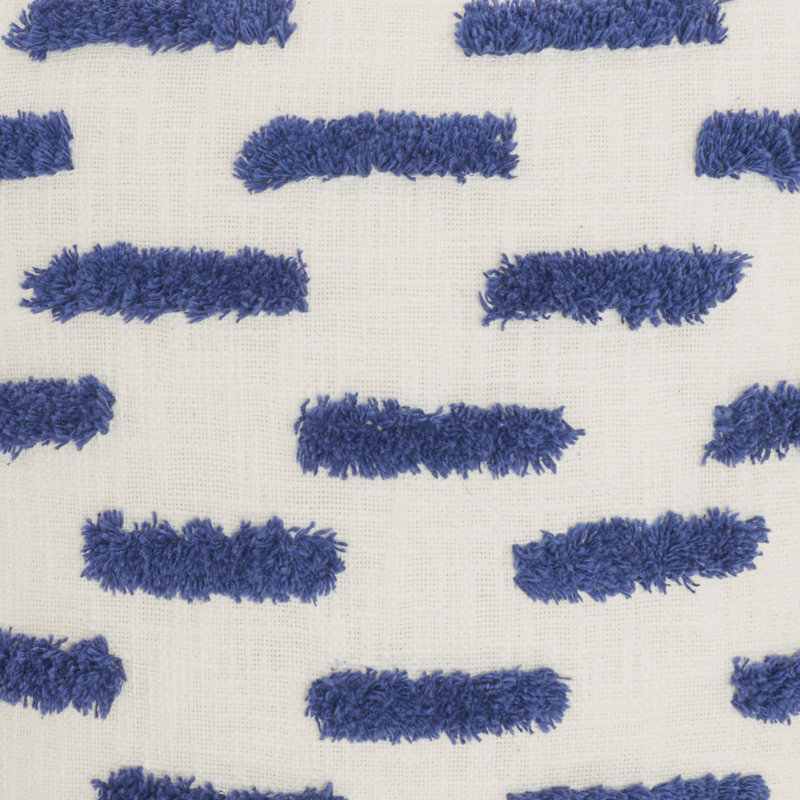18" Square Blue Tufted Cotton Throw Pillow