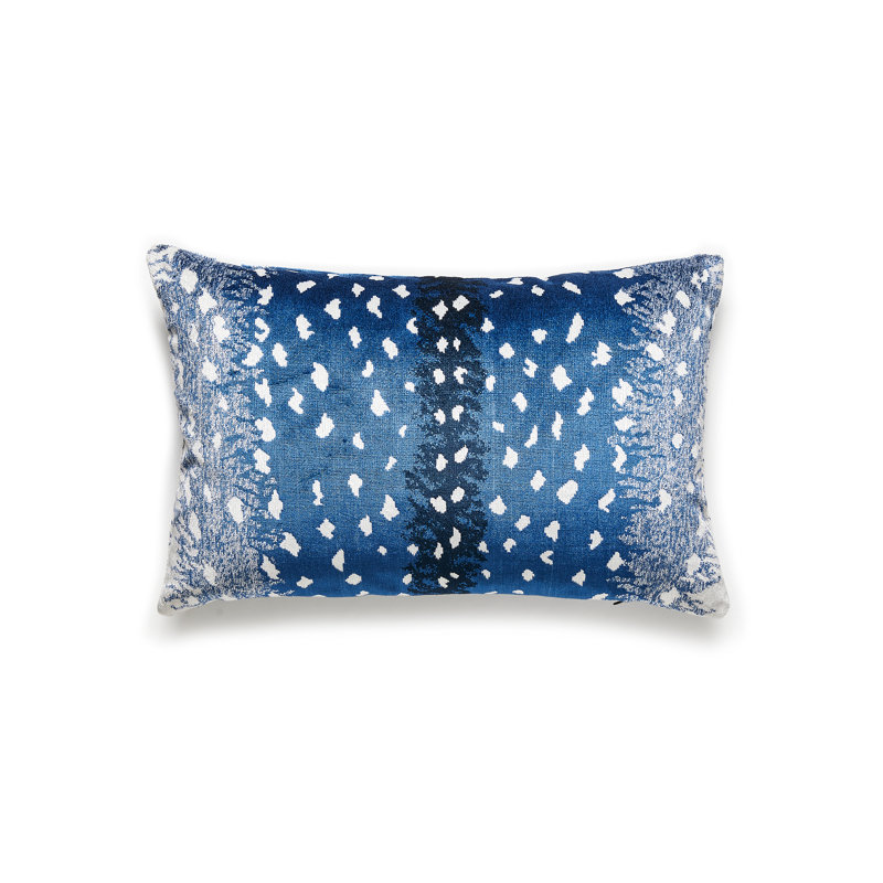 Wild Glamour Antelope Lumbar Pillow, Midnight