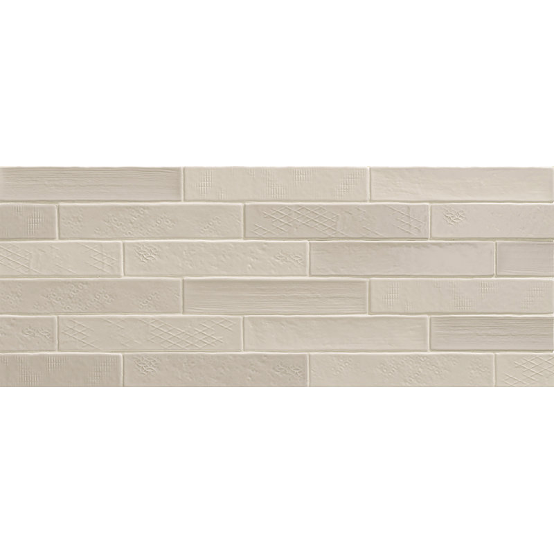 Atelier 2" x  10" Patterned Subway Tile, Ash