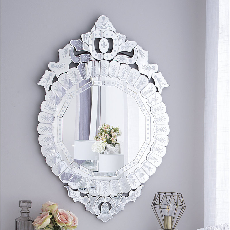 Clay Wood Flat Wall Mirror