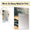 Silent Melody Of Golden Hard Edge Ink II - Modern Rectangular Wall Mirror-1983436197