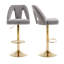 Aryton Swivel Upholstered Adjustable Height Counter Stool with Metal Frame