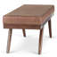 Banc de repose-pieds en tissu Tweed de style Mid-Century avec pieds fuselés évasés Chanelle-1477314019
