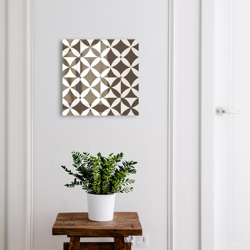 Key cabinet for home, Opens to the left, 30x30x5, White, Symmetrical and contrasting geometric forms, 