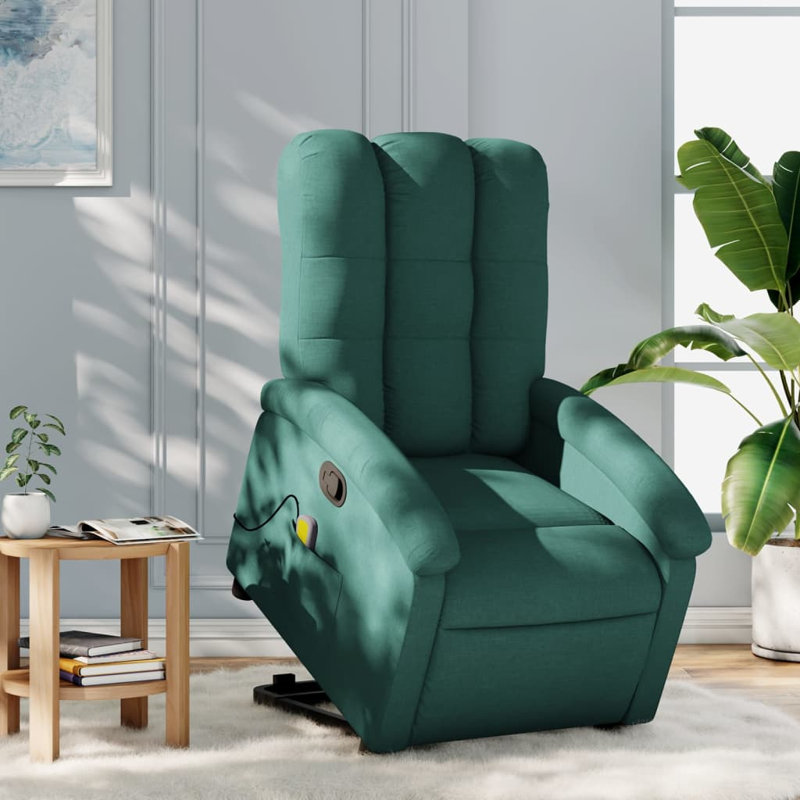 Fauteuil de massage inclinable, Tissu noir, Manual