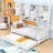 Wooden Daybed With Trundle, Cabinet and Shelf-576730203-576730200