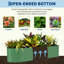 Ensemble de 2 lits de jardin surélevés galvanisés - boîte à fleurs 4 x 2 x 2 pi pour légumes, fleurs, boîte de jardin résistante à la rouille, lits surélevés faciles à assembler, jardinières durables pour plantes d'extérieur, vert-1224643146-1224643151