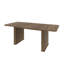 Simple et élégante table de salle à manger extensible en bois vieilli de 160 à 200 cm pour 6 à 10 personnes, brun beige avec double panneau de particules robuste à piédestal + table moderne pour personnes, piédestal, conception de cuisine