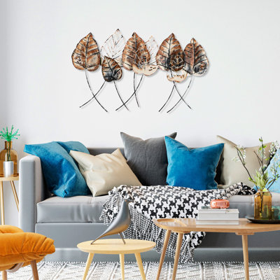 Hand-Painted Decorative Metal Wall Accessory, 49.2 x 29.1 x 3.1 inches | 100% Metal Construction, Weight: 4.8 lbs | Unique Color Tones & Textures, Perfect for Home Décor & Art Enthusiasts, Stunning Wall Art
