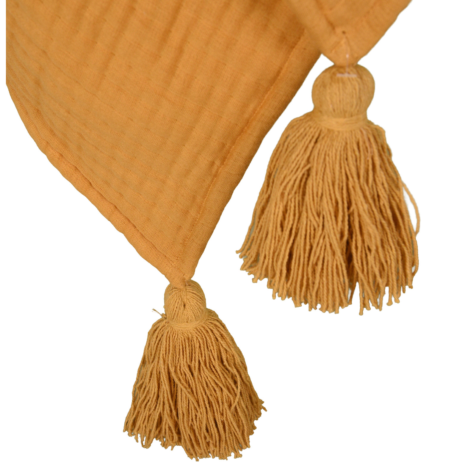 100% Cotton Throw, Light Gold