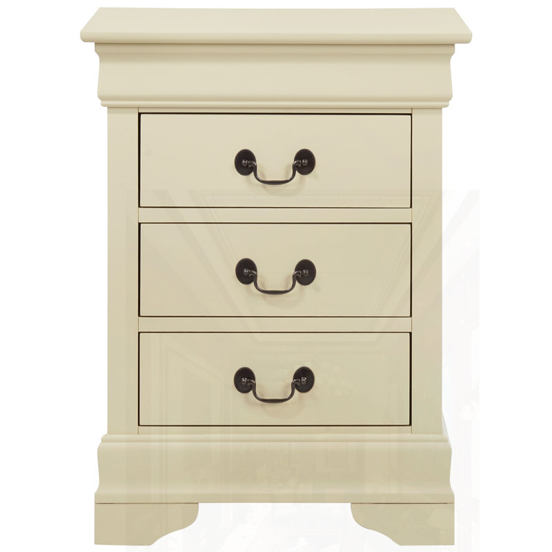 Table de chevet élégante, Beige/noir
