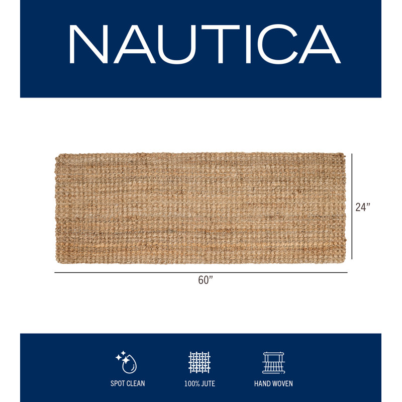 Nautica Luxe Boucle Natural Jute Runner Rug