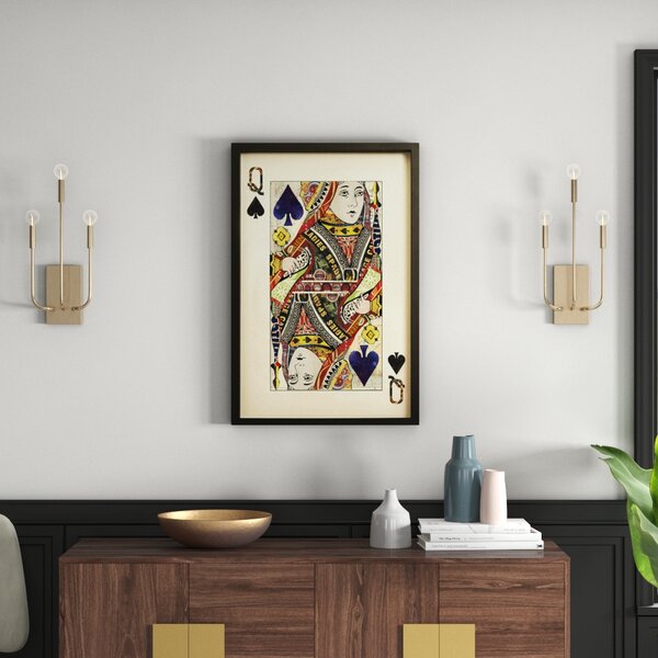 House Additions '3D Collage Queen Card' Framed Graphic Art Print ...
