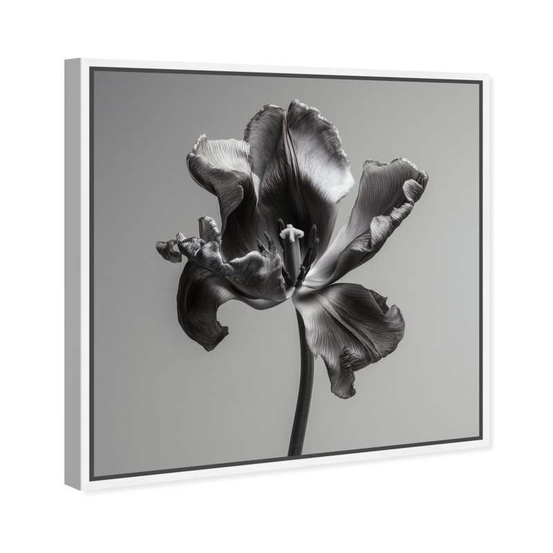 Tidal Wilt III Floral & Botanical Canvas Print by Oliver Gal, Black Frame, 12 x 12, 17"H x 17"W, White Floater Frame