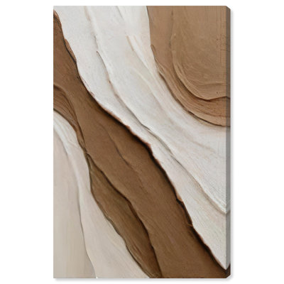 «Light Sand Waves», toile abstraite géométrique par Art Remedy