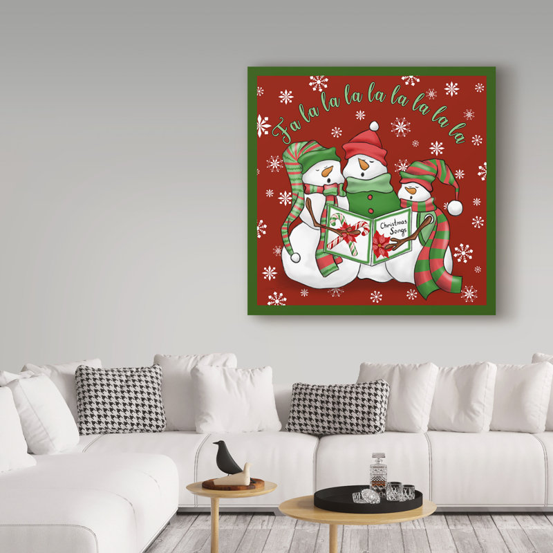 « christmas chansons snows », reproduction d’impression sur toile tendue, H 18 po x l 18 po x P 2 po