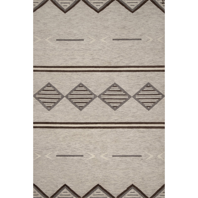 Mesa Wool Geometric Shapes Area Rug, Rectangle 9' x 12'