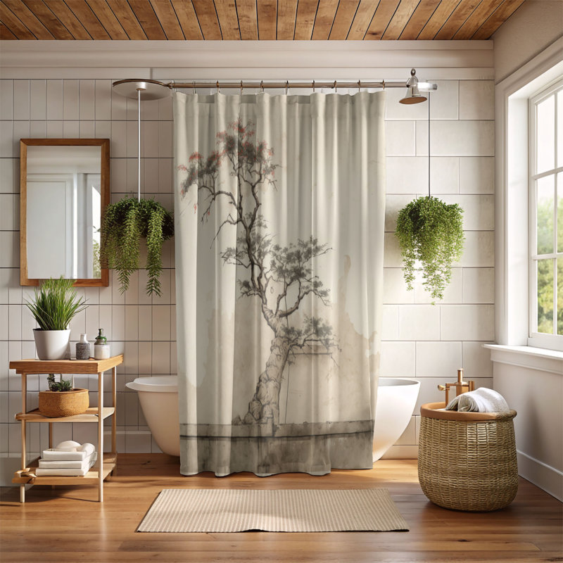 Rideau de douche Heritage Stone - Premium, H 74 po x l 71 po