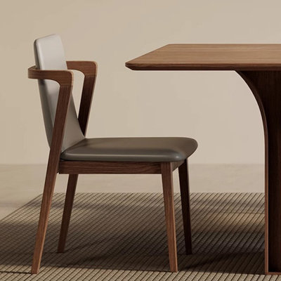 Minimalist Dining Table And Chair Solid Wood 6 - Person Solid Wood Solid Wood Top Double Pedestal Dining Set