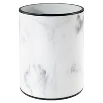 Simple trash can white square icon - Stock Illustration [80885480