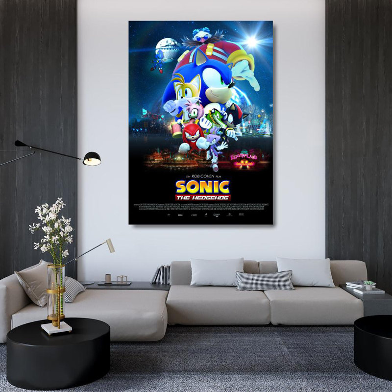 Sonic le hérisson, H 48 po x l 34 po