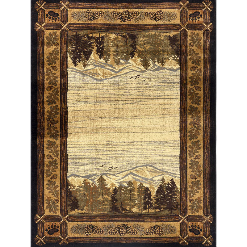 Multi Lodge Area Rug, Rectangle 7'10" x 10'3"