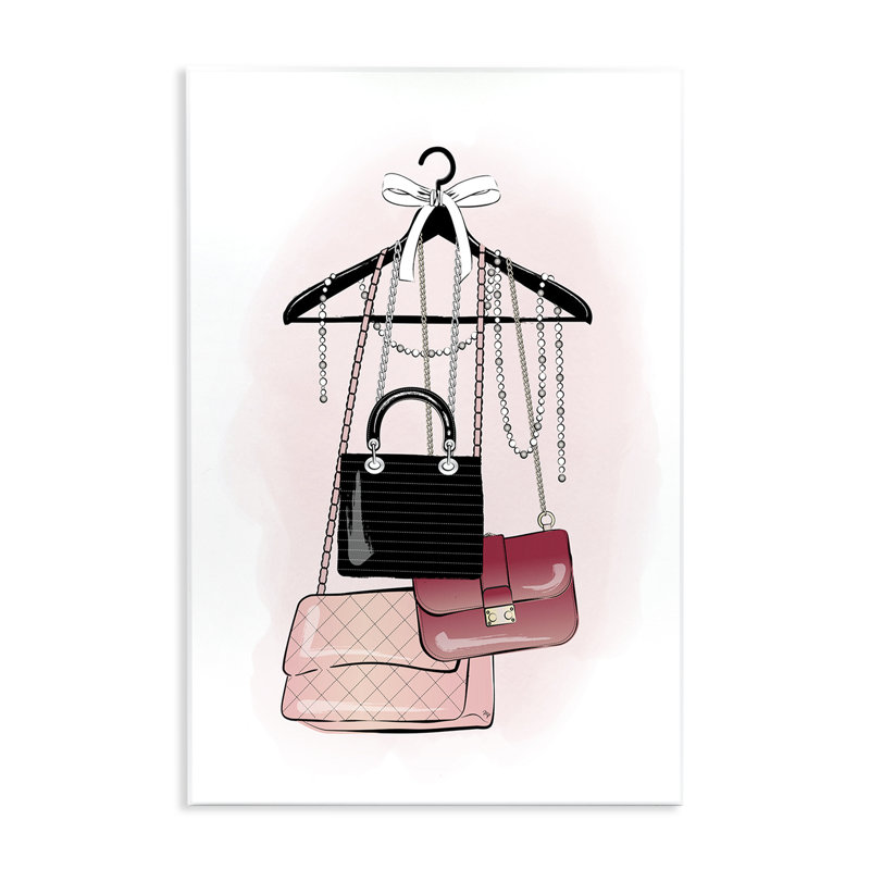 "Glam Handbags", art mural par Martina Pavlova, H 15 po x l 10 po