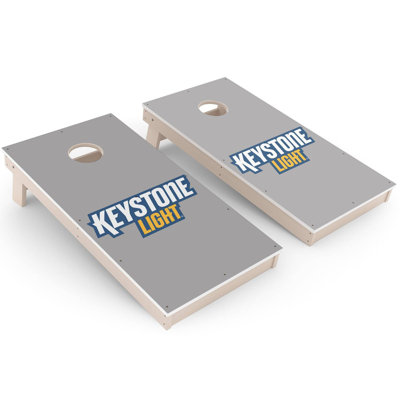Keystone Light Grey All-Weather Composite Cornhole Board Set