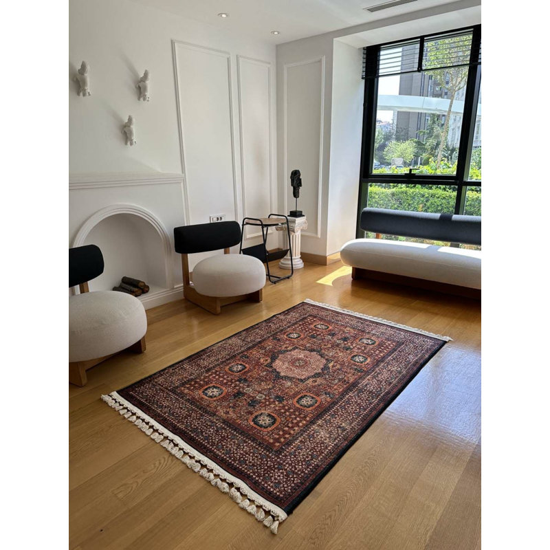 Tapis Nashayla avec envers antidérapant, Tapis de couloir 6 pi 7 po x 14 pi 9 po